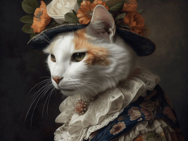 Lady Mia – Portrait chat anthropomorphique | Pixel Komando