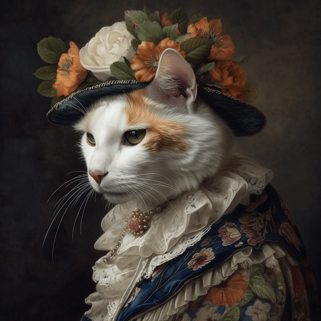 Lady Mia – Portrait chat anthropomorphique | Pixel Komando