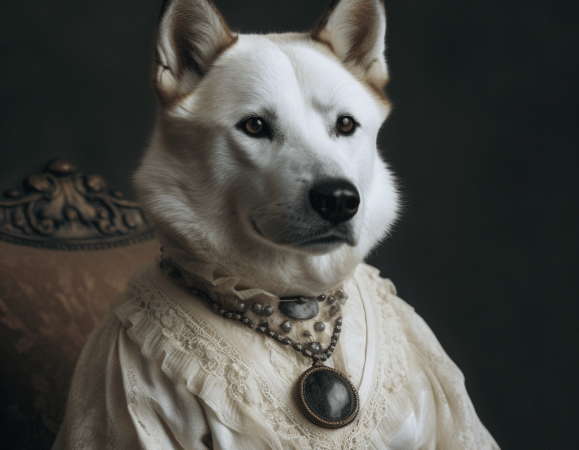 Mamy Kiki – Portrait chien anthropomorphique | Pixel Komando