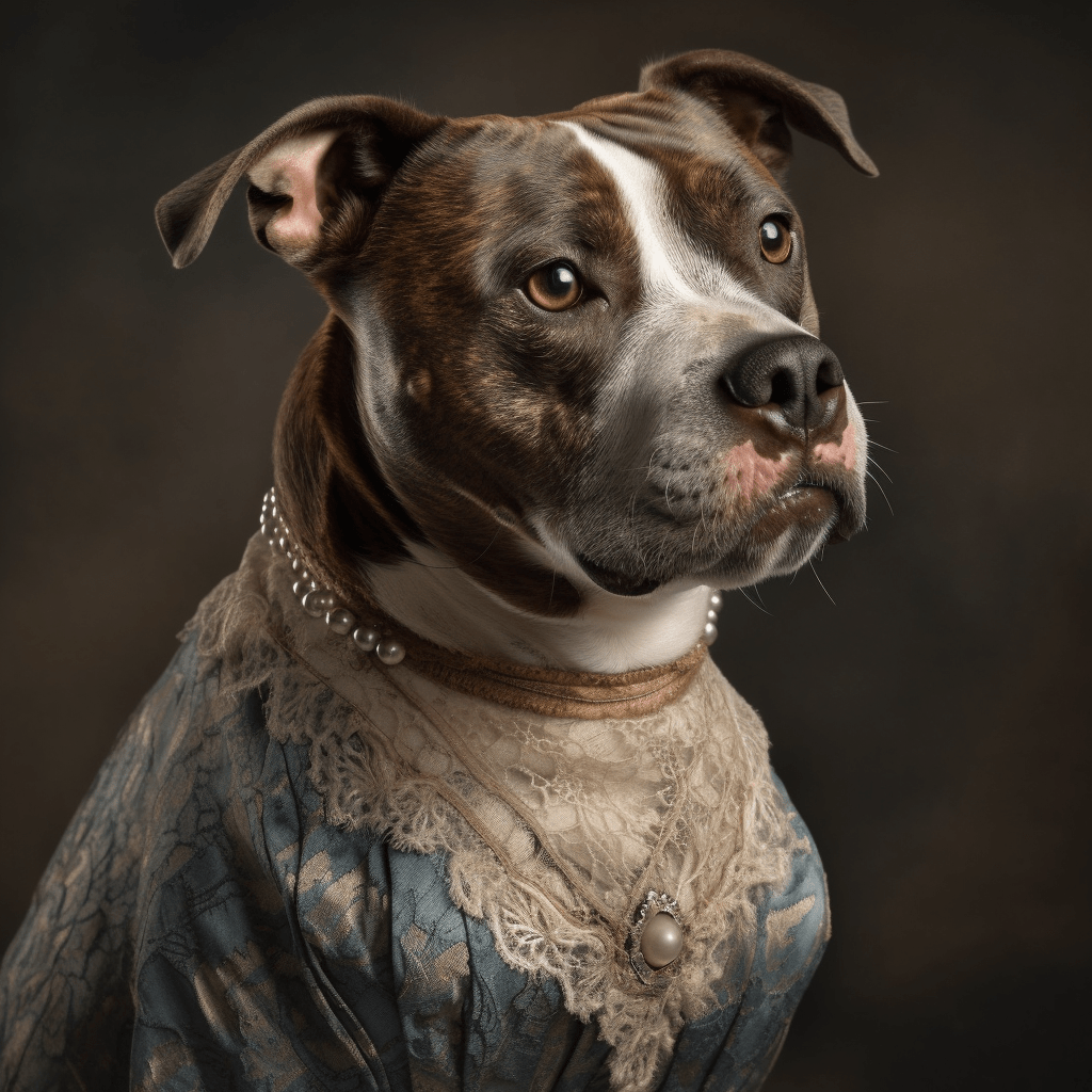 Lady Maya – Portrait chien anthropomorphique | Pixel Komando