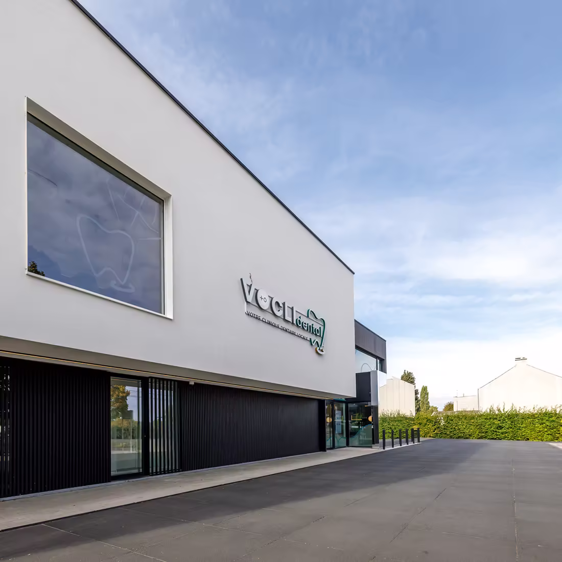 Photographie de façade contemporaine pour architecte à Namur