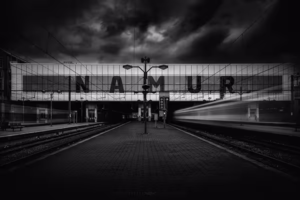 Photographie fine art d'architecture en noir et blanc à Namur