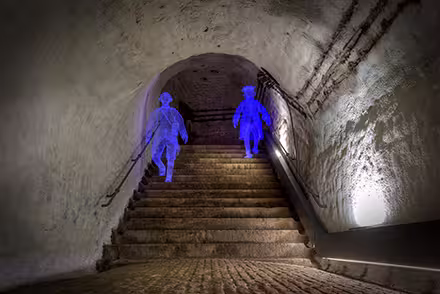 Galerie souterraine de la Citadelle de Namur, photographie patrimoine Vincent Ferooz / Pixel Komando