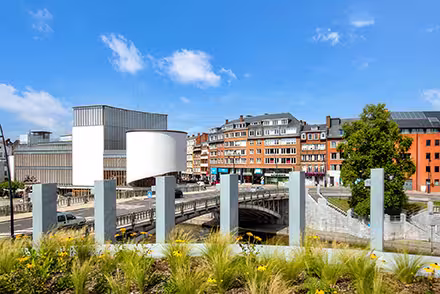 Le NID au Grognon et la Confluence à Namur, photographie touristique par Vincent Ferooz