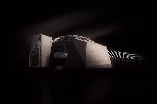 Architecture fine art en noir et blanc, lignes graphiques et lumière maîtrisée
