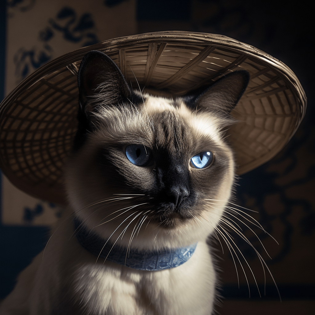 Siamois – Portrait chat anthropomorphique | Pixel Komando